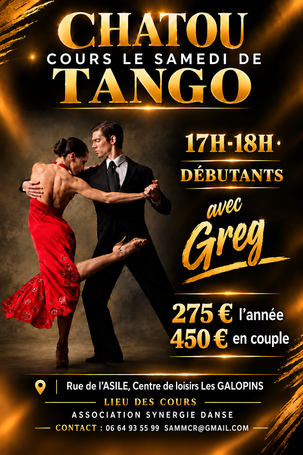 Affiche Tango Dorée à Chatou